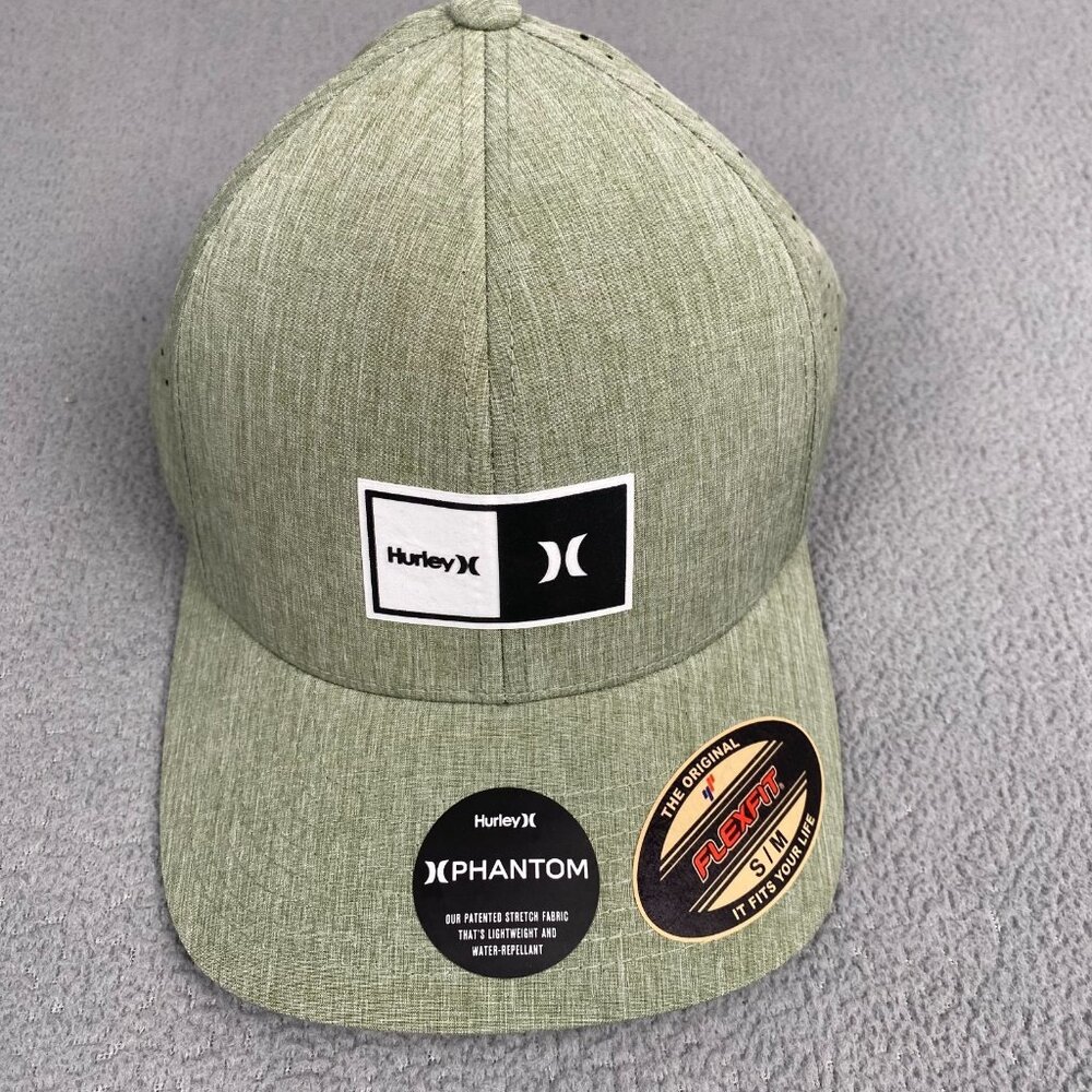 Hurley Phantom Men's Snapback Cap,Sage Green,Outdoor,Size S/M,Flex Fit‎ NEW